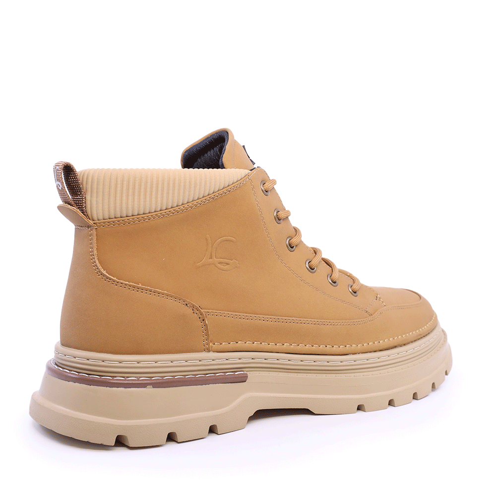 Ghete bărbați Luca di Gioia  camel din piele nabuck 3918BG562CA