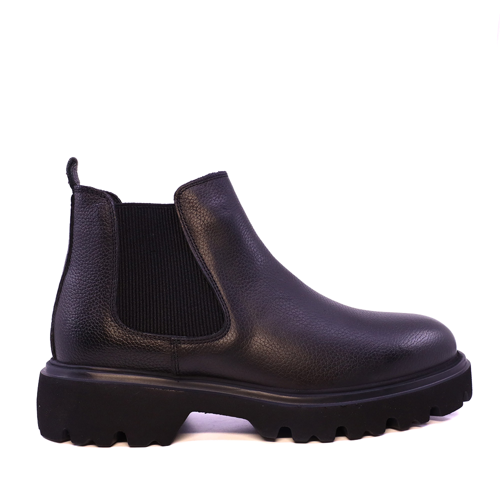 Ghete chelsea bărbați Luca di Gioia negre din piele și textil 2302BG33710N