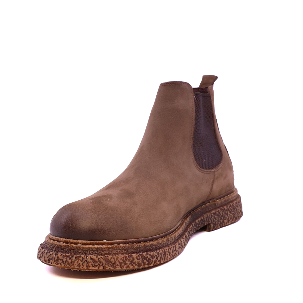 Ghete chelsea bărbați Luca di Gioia taupe din piele și textil 2302BG66771NTA