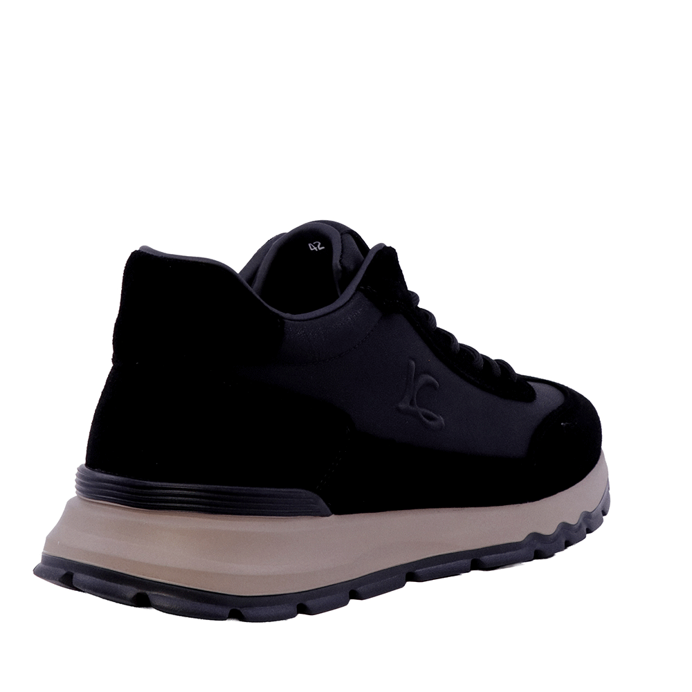 Sneakers high top bărbați Luca di Gioia negri din piele 3912BG117N