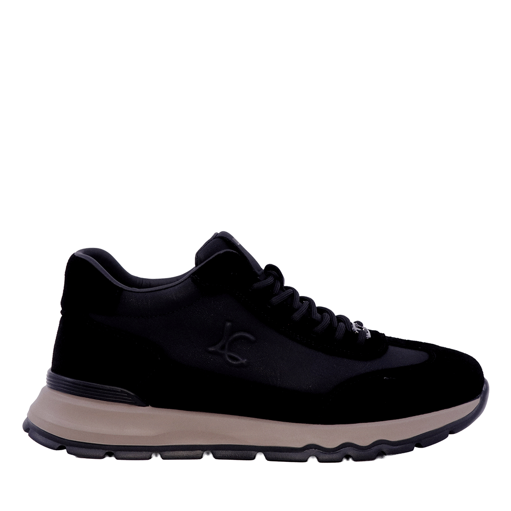Sneakers high top bărbați Luca di Gioia negri din piele 3912BG117N