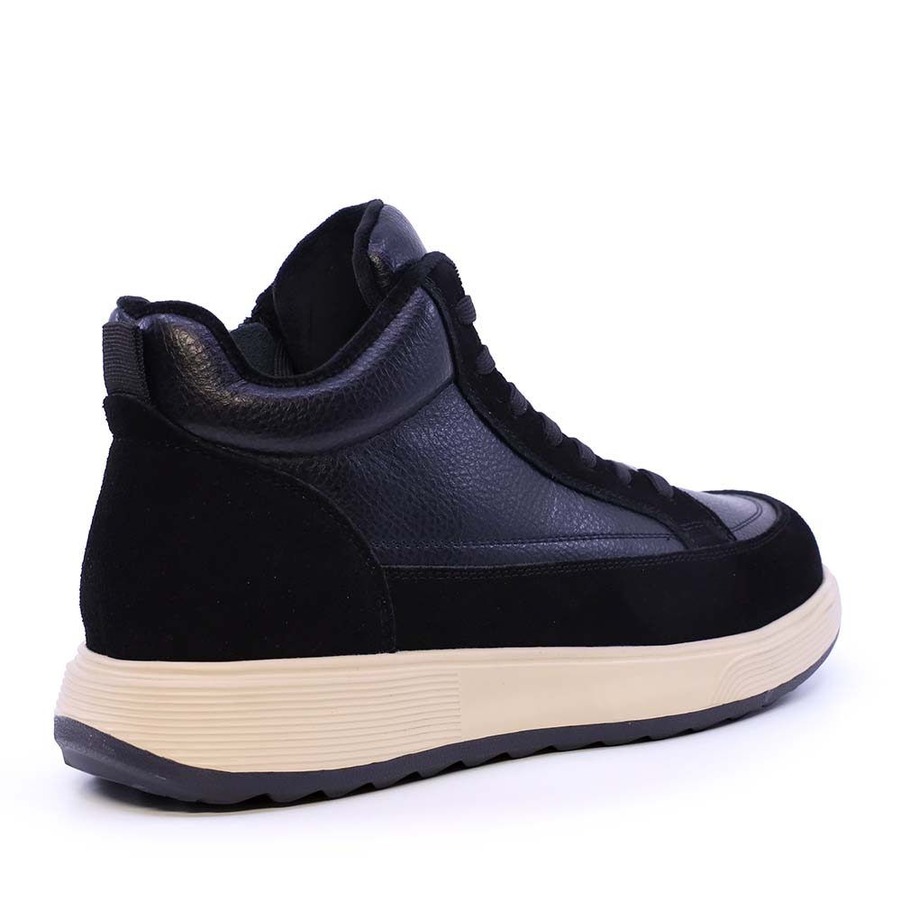 Sneakers high top bărbați Luca di Gioia negri din piele 3912BG318N