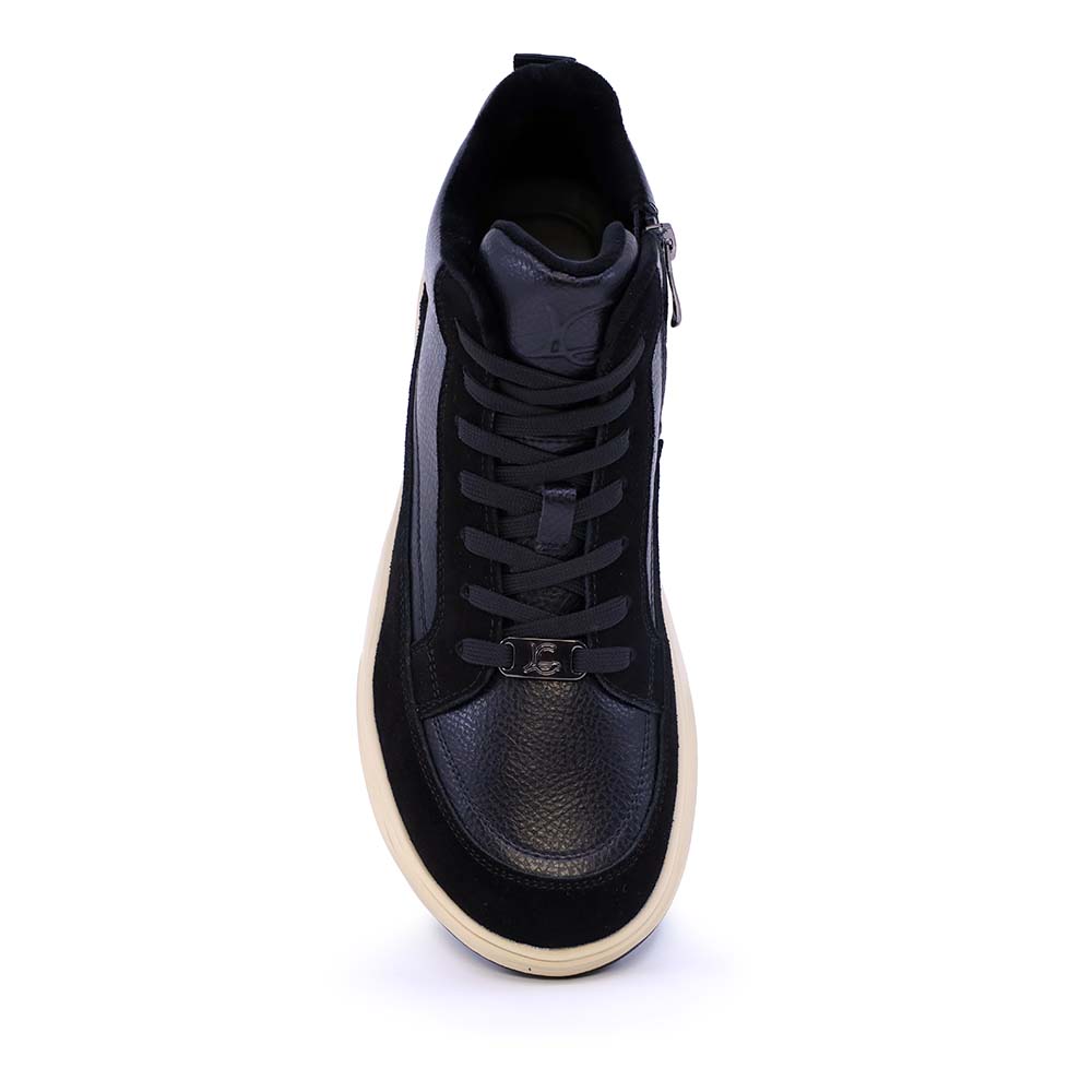 Sneakers high top bărbați Luca di Gioia negri din piele 3912BG318N