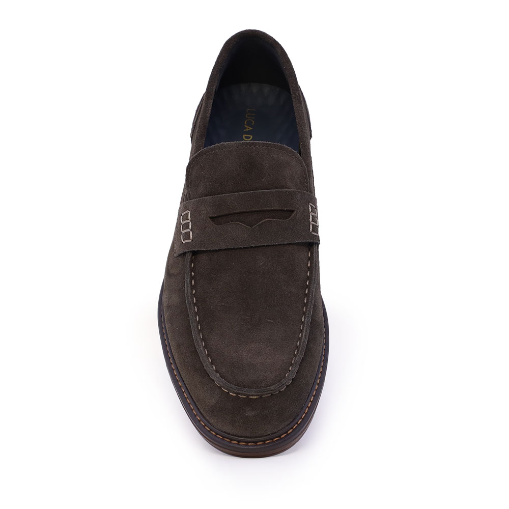 Pantofi loafers bărbați Luca di Gioia maro cafea din piele întoarsă 2931BP6211VTDM