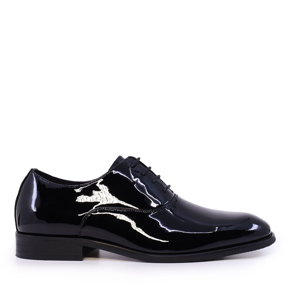 Pantofi oxford bărbați Luca di Gioia negri din piele lăcuită 2931BP56507LN
