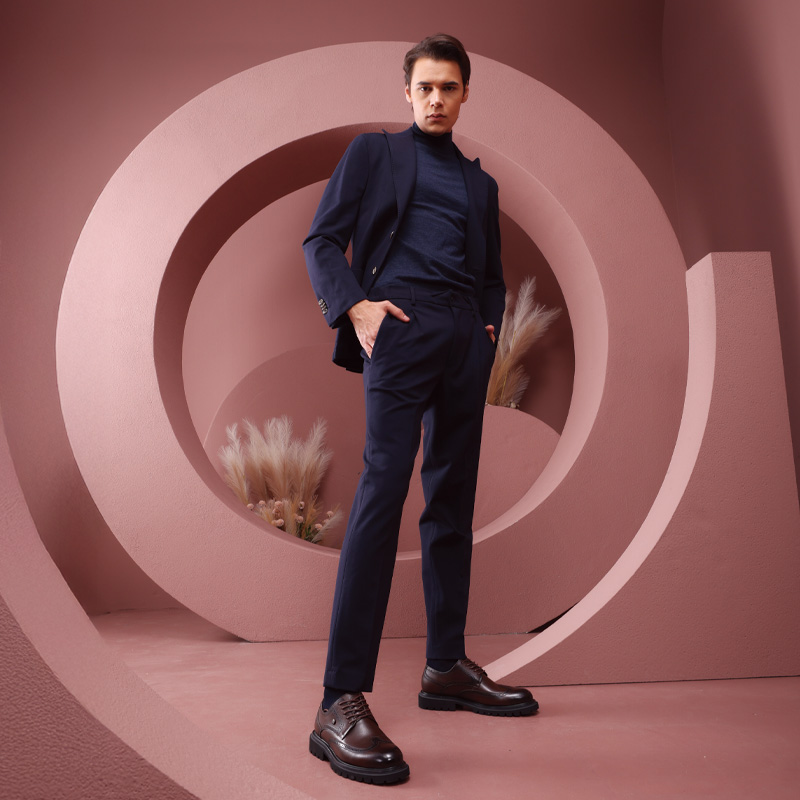 Pantofi derby bărbați Luca di Gioia maro din piele 3910BP707M