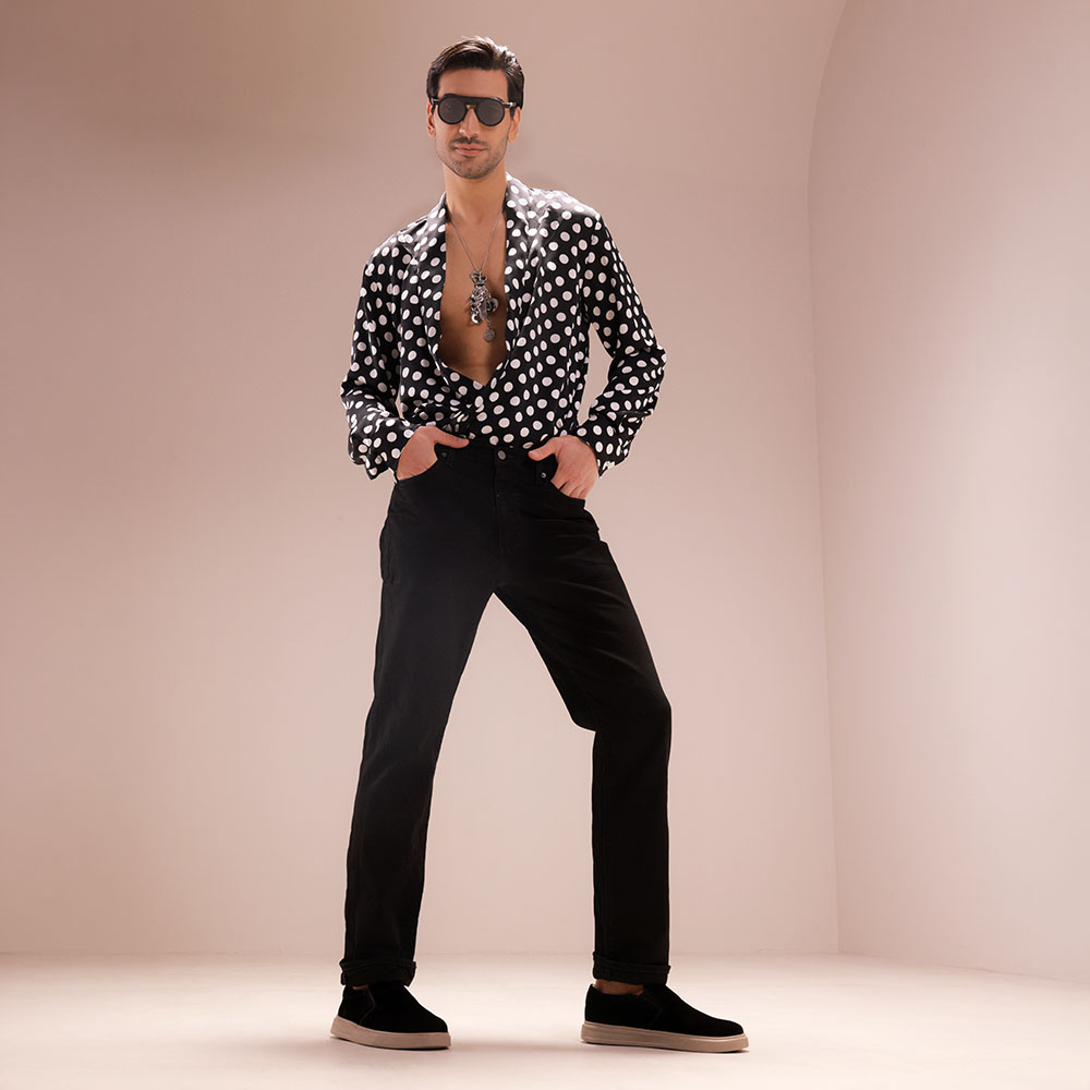 Pantofi slip on bărbați Luca di Gioia  negri din velur  3911BP810VN — imaginea 2