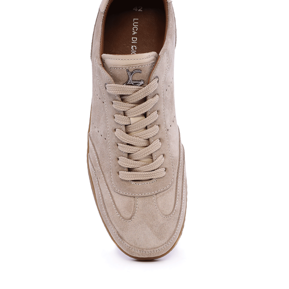 Sneakers bărbați Luca di Gioia bej din piele întoarsă  2309BP33257VBE