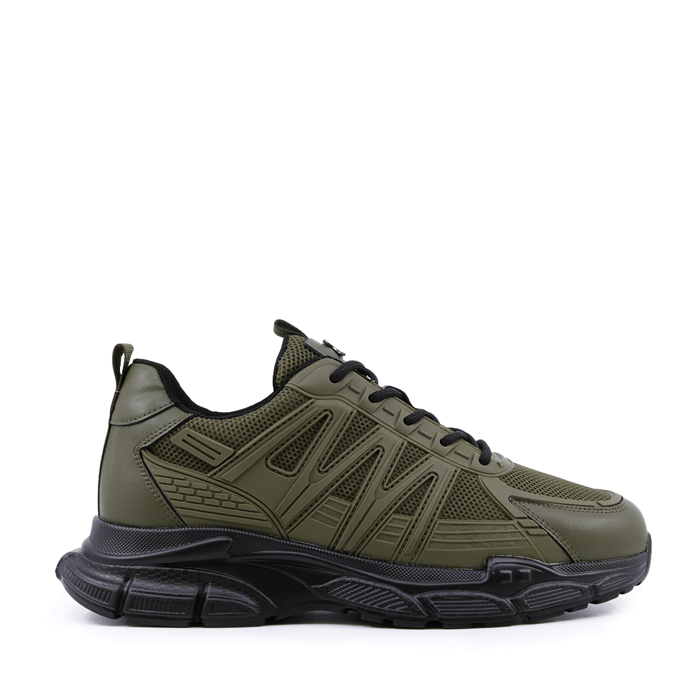 Adidasi de barbati Luca di Gioia kaki din piele 3917BP780KA