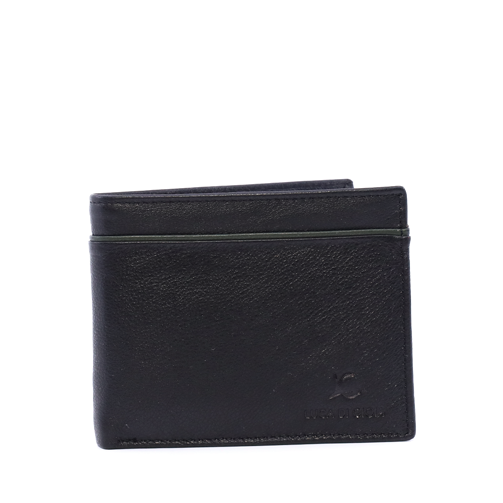 Portmoneu bărbați Luca di Gioia negru din piele 266BPU3366NV