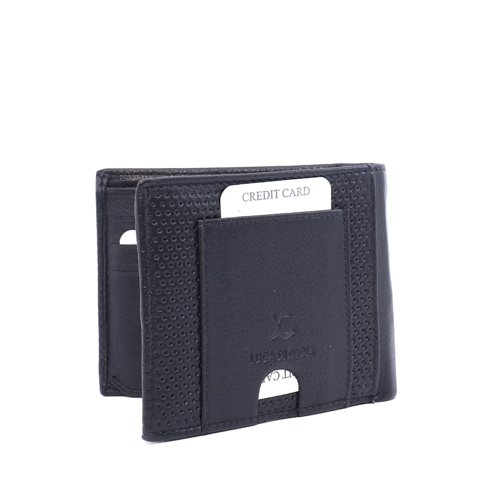 Portmoneu bărbați Luca di Gioia negru din piele 266BPU3381NR - imagine 2