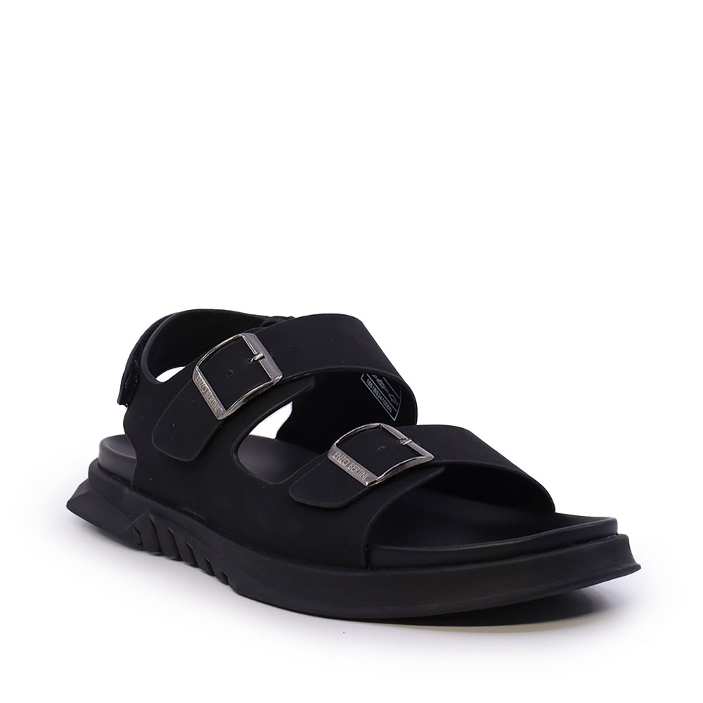 Sandale bărbați Enzo Bertini negre din piele nabuk  1651BS241006N - imagine 2