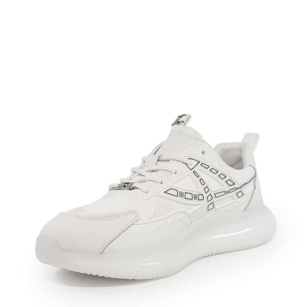 Sneakers bărbați Luca di Gioia albi din piele și textil 3919BP047A