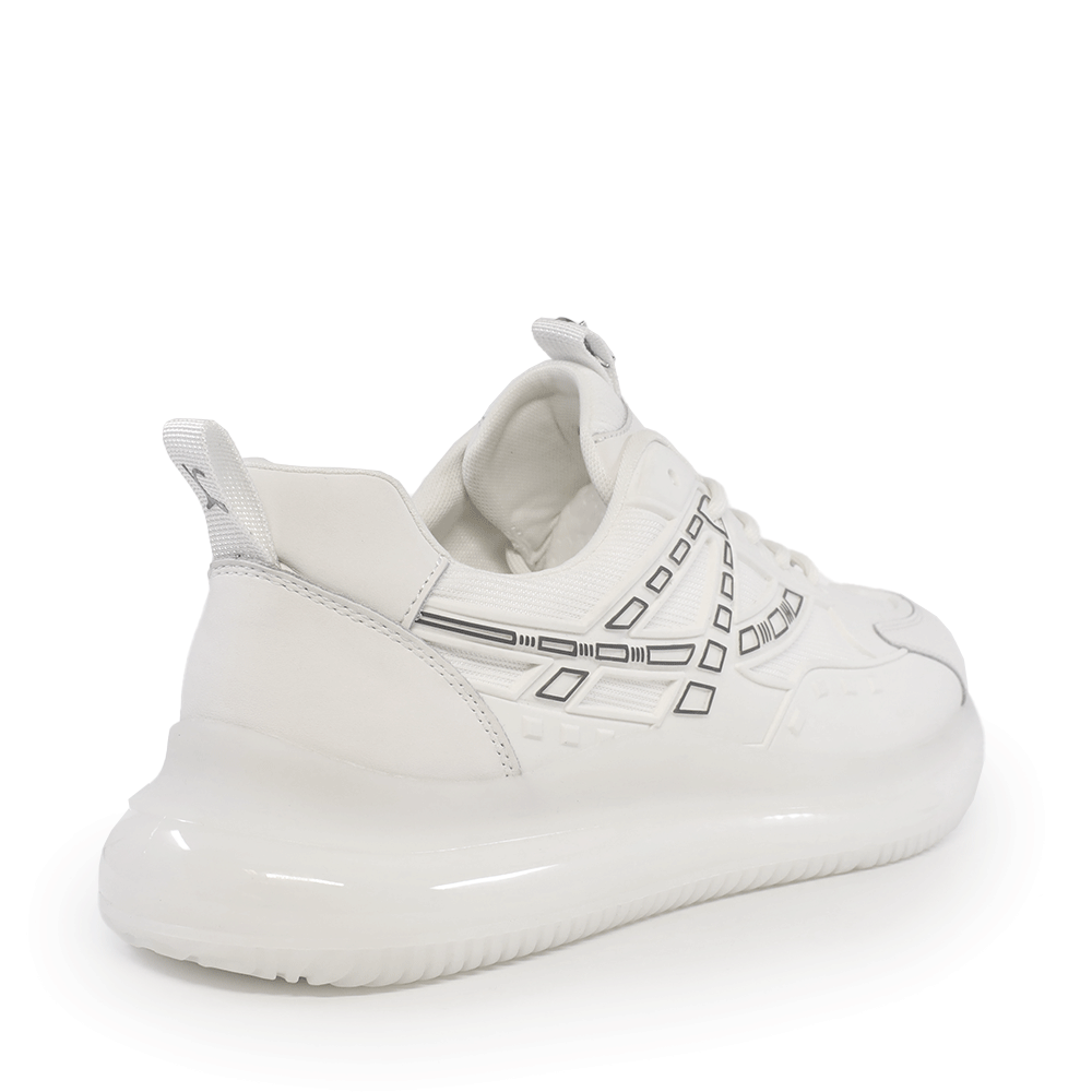 Sneakers bărbați Luca di Gioia albi din piele și textil 3919BP047A