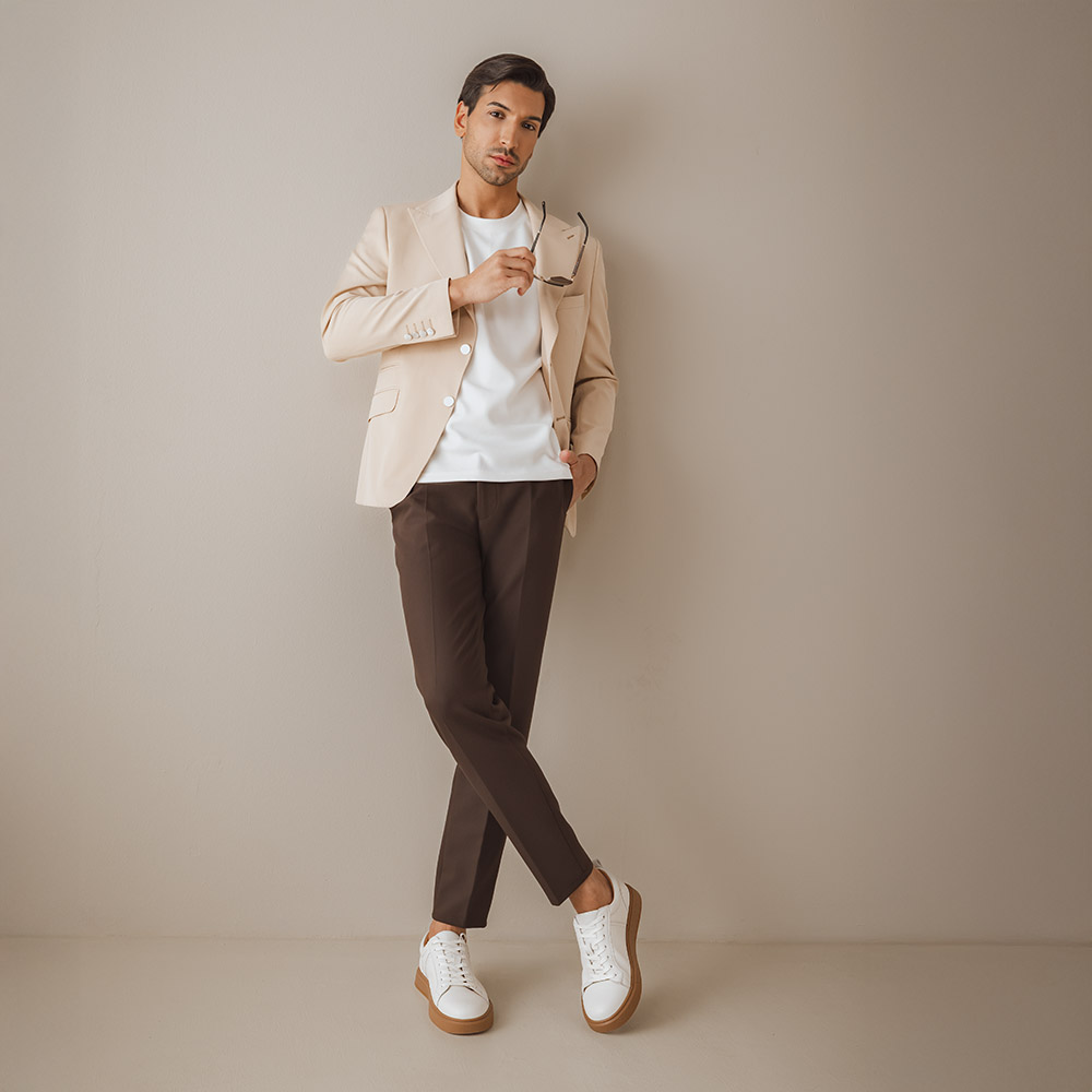 Sneakers bărbați Luca di Gioia albi din piele  2931BP2501A - imagine 2