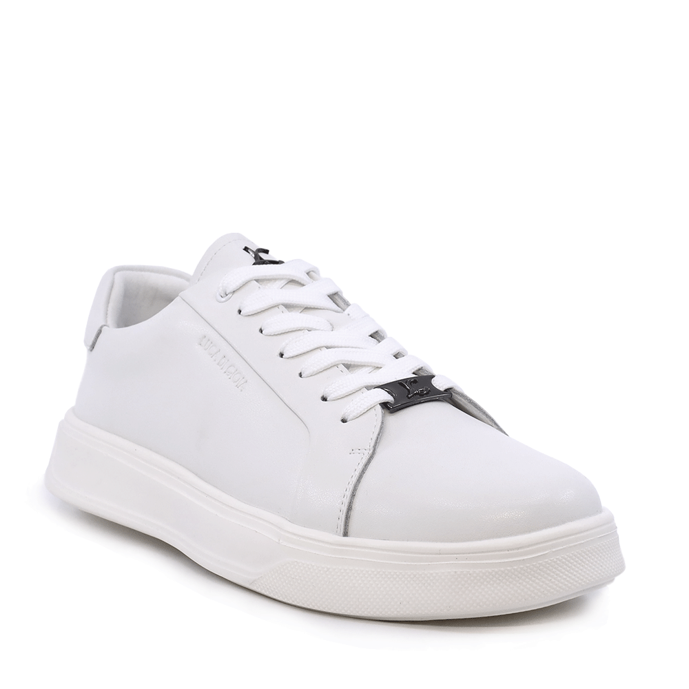 Sneakers  bărbați Luca di Gioia albi din piele cu logo frontal  3911BP791A - imagine 2
