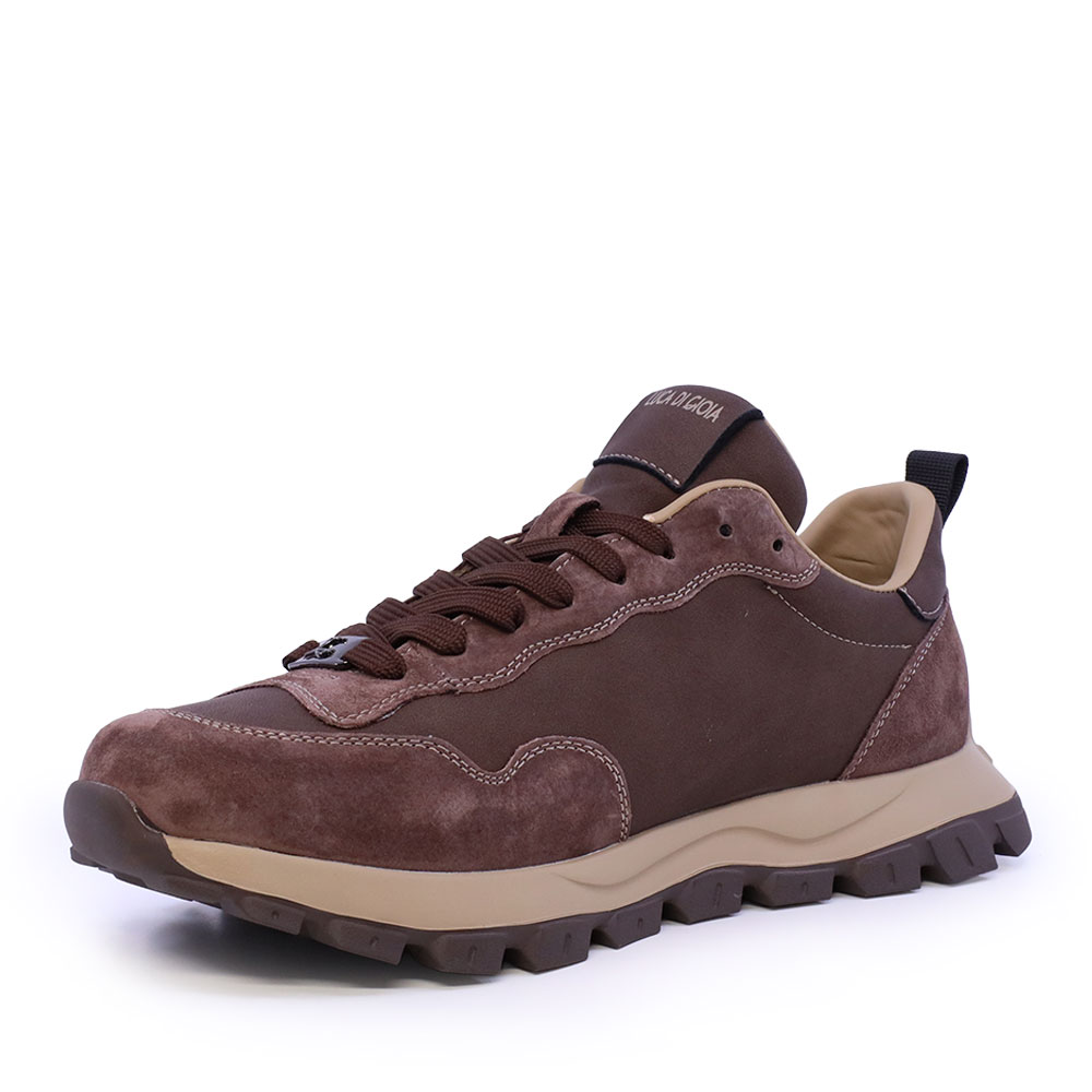 Sneakers bărbați Luca di Gioia maro din piele 3912BP033VM