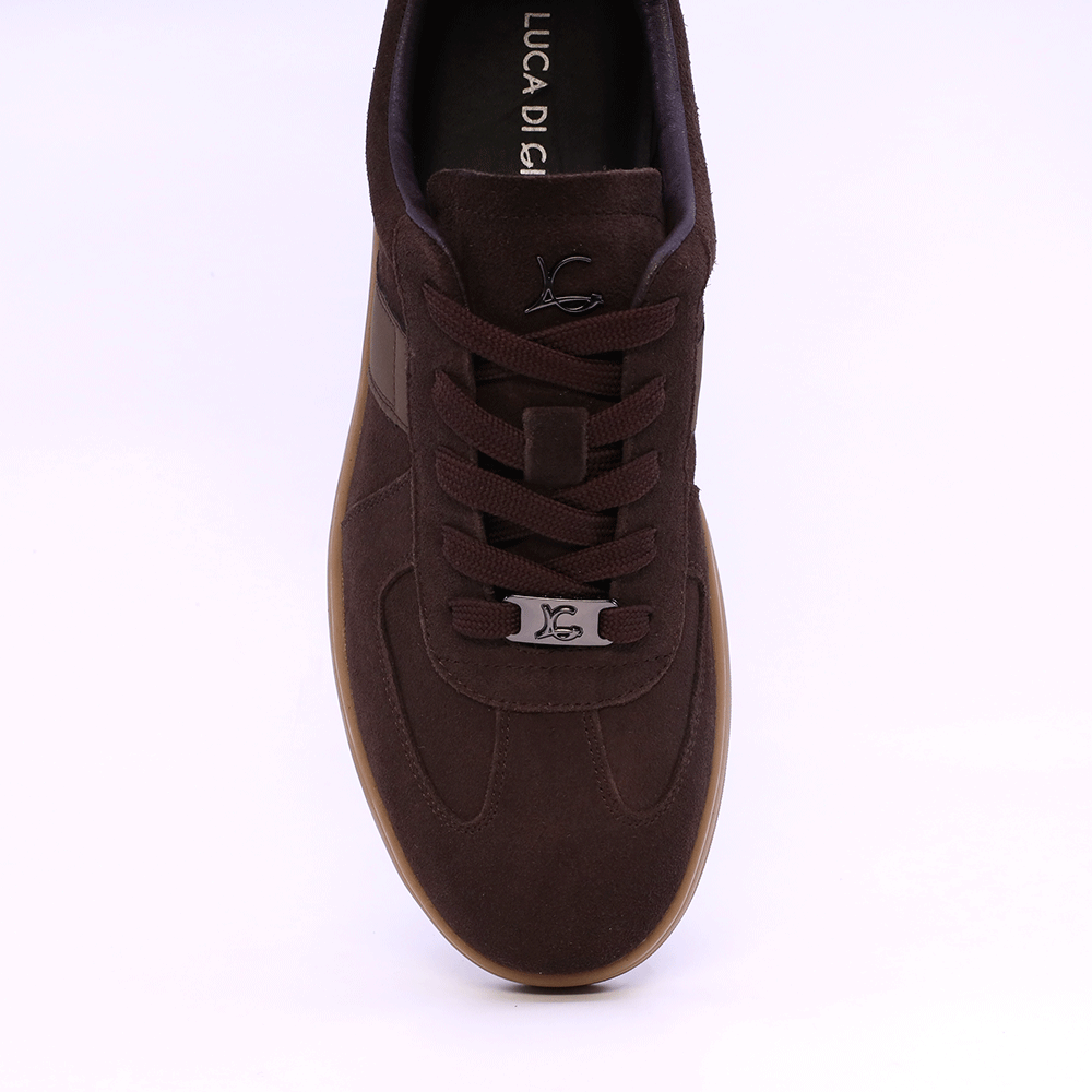 Sneakers bărbați Luca di Gioia maro din piele întoarsă 3912BP939VM