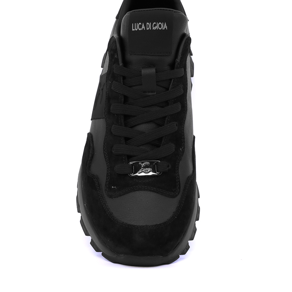 Sneakers bărbați Luca di Gioia negri din piele 3912BP032N