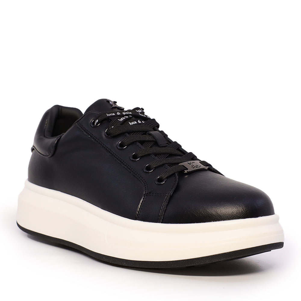Sneakers bărbați Luca di Gioia negri din piele 3910BP811N - 1 | YEO