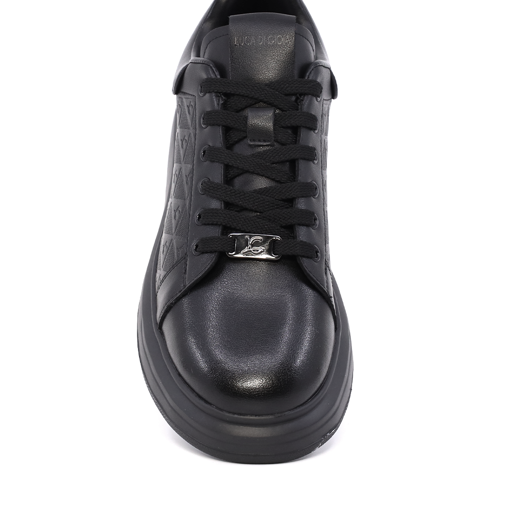 Sneakers  bărbați Luca di Gioia negri din piele   3912bp853n