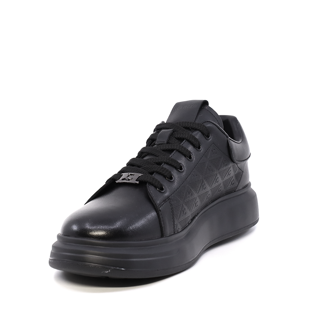 Sneakers  bărbați Luca di Gioia negri din piele   3912bp853n