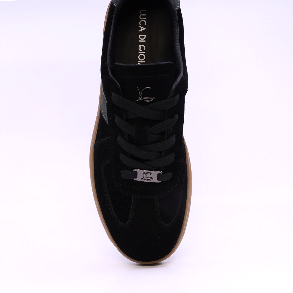 Sneakers bărbați Luca di Gioia negri din piele întoarsă 3912BP939VN