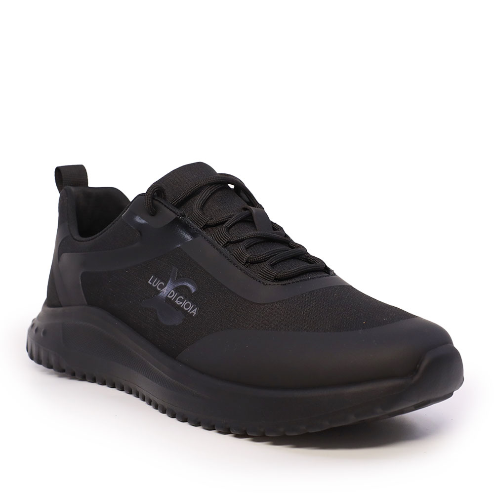 Sneakers cu logo  bărbați Luca di Gioia negri din material textil 3910BP064N - 1 | YEO