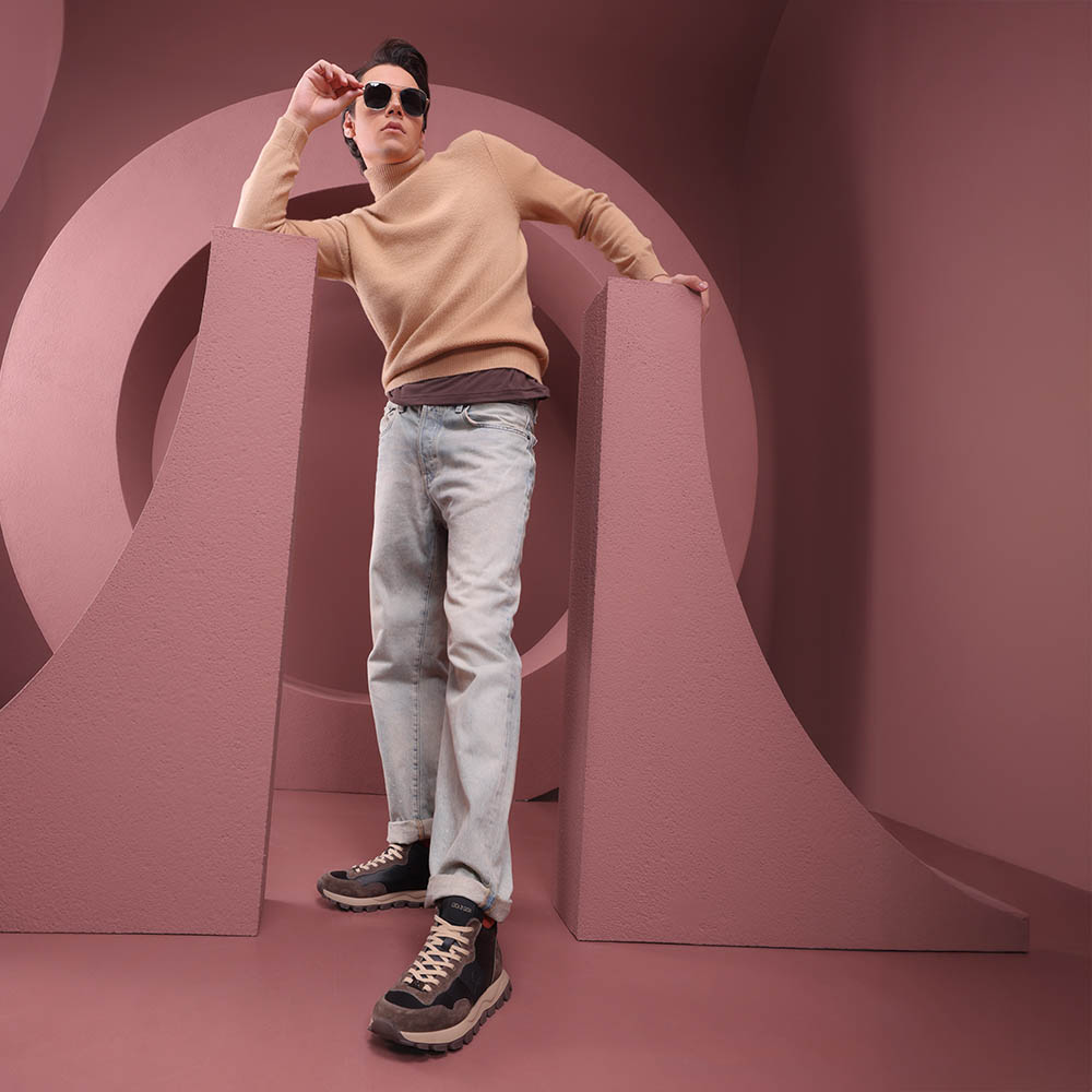 Sneakers high top  bărbați Luca di Gioia maro din piele 3910BG032M - 1 | YEO