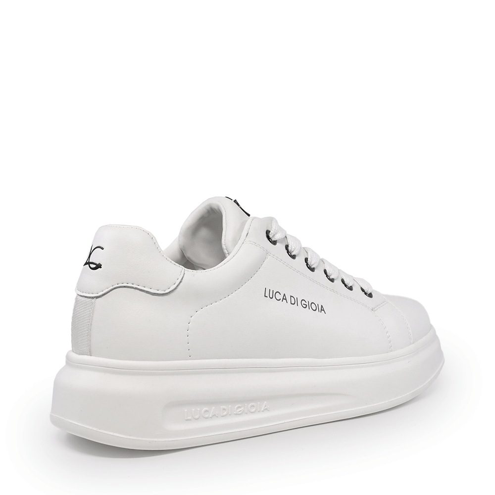 Sneakers ușori bărbați Luca di Gioia albi din piele 3919BP198A
