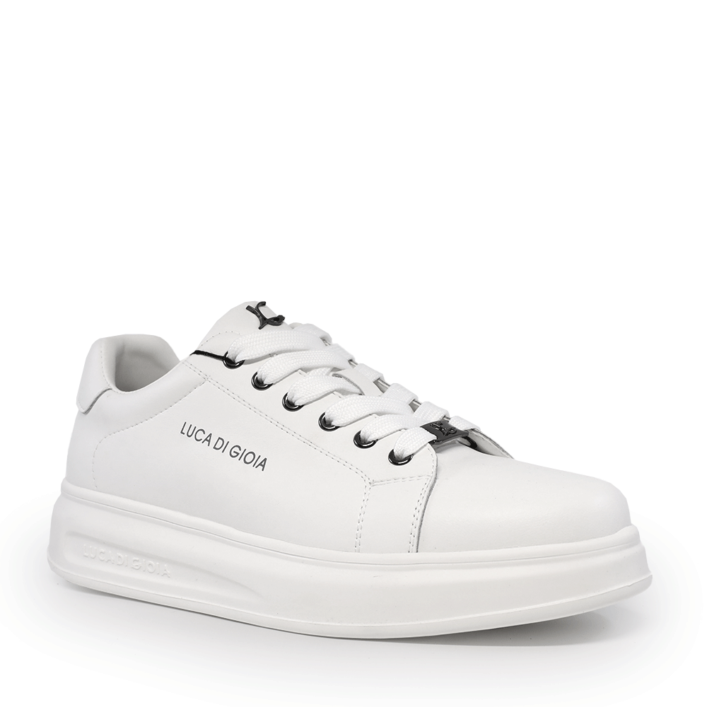 Sneakers ușori bărbați Luca di Gioia albi din piele 3919BP198A
