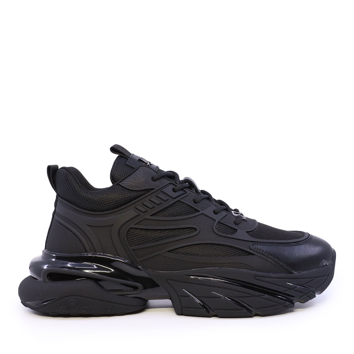 Sneakers ușori bărbați Luca di Gioia negri din piele 3910BP660N