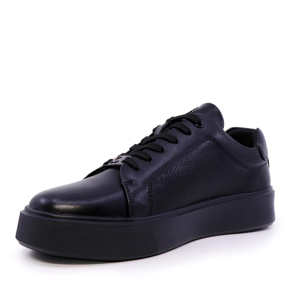 Sneakers ușori bărbați Luca di Gioia negri din piele 3911BP781N