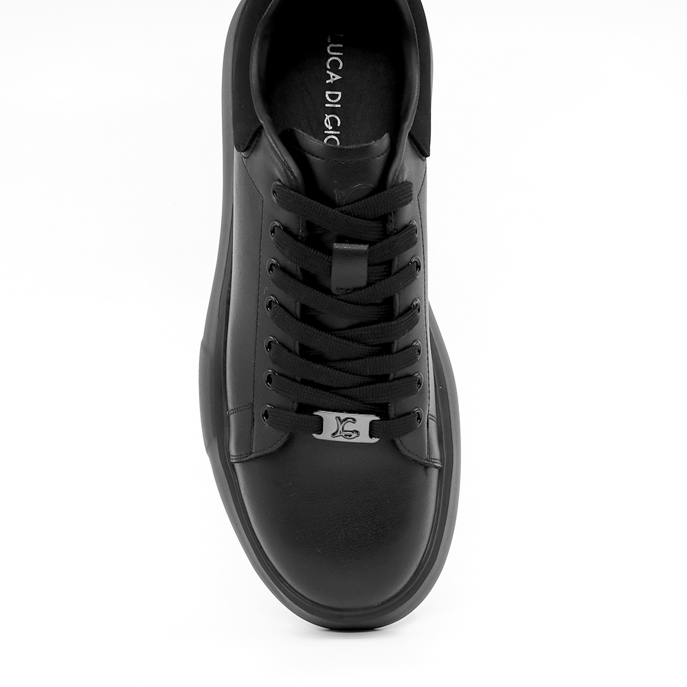 Sneakers ușori bărbați Luca di Gioia negri din piele 3912BP928N