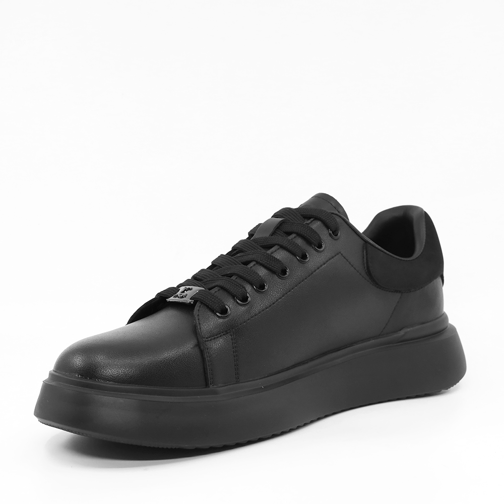 Sneakers ușori bărbați Luca di Gioia negri din piele 3912BP928N