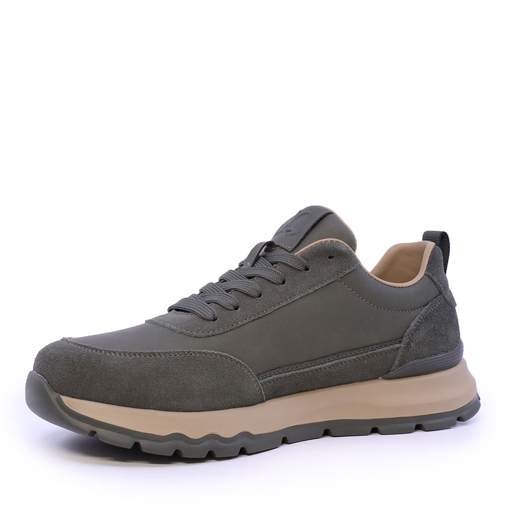 Sneakers ușori bărbați Luca di Gioia verzi din piele 3912BP086V