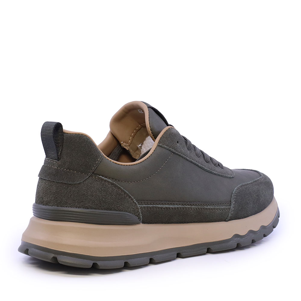 Sneakers ușori bărbați Luca di Gioia verzi din piele 3912BP086V