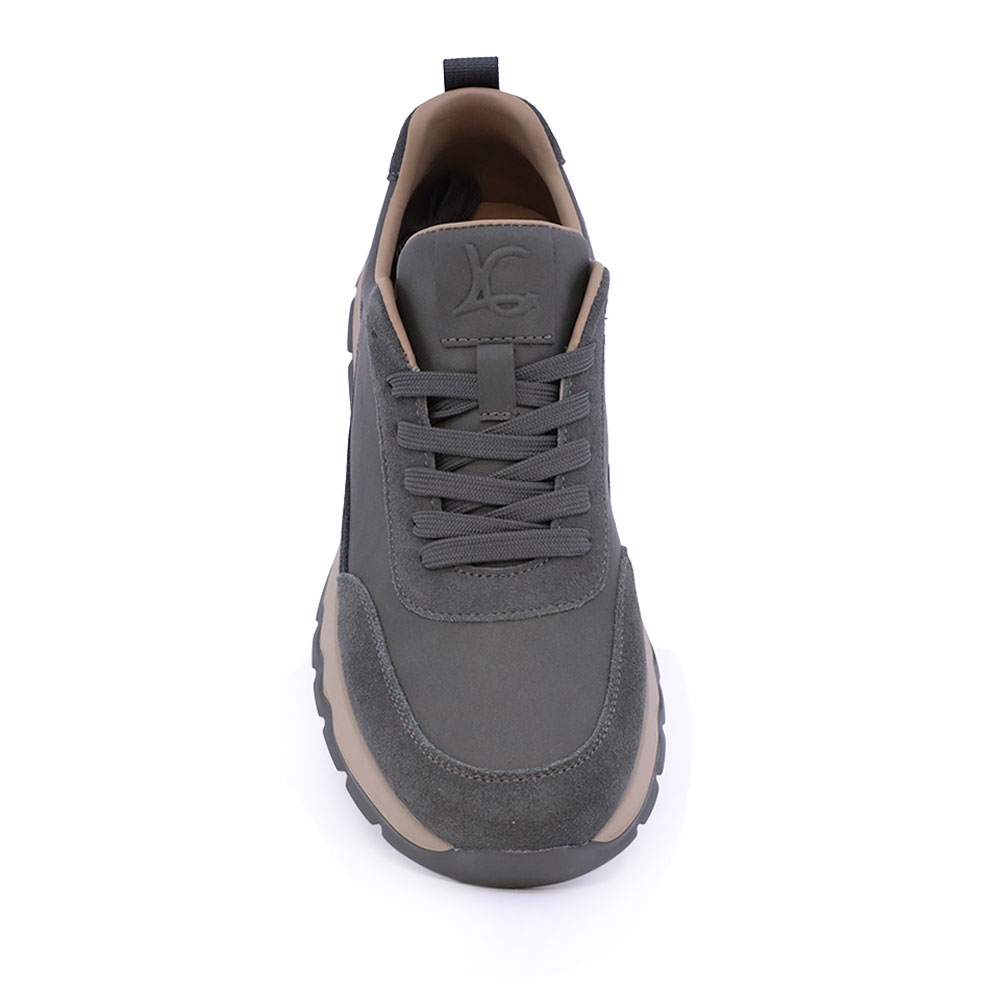 Sneakers ușori bărbați Luca di Gioia verzi din piele 3912BP086V
