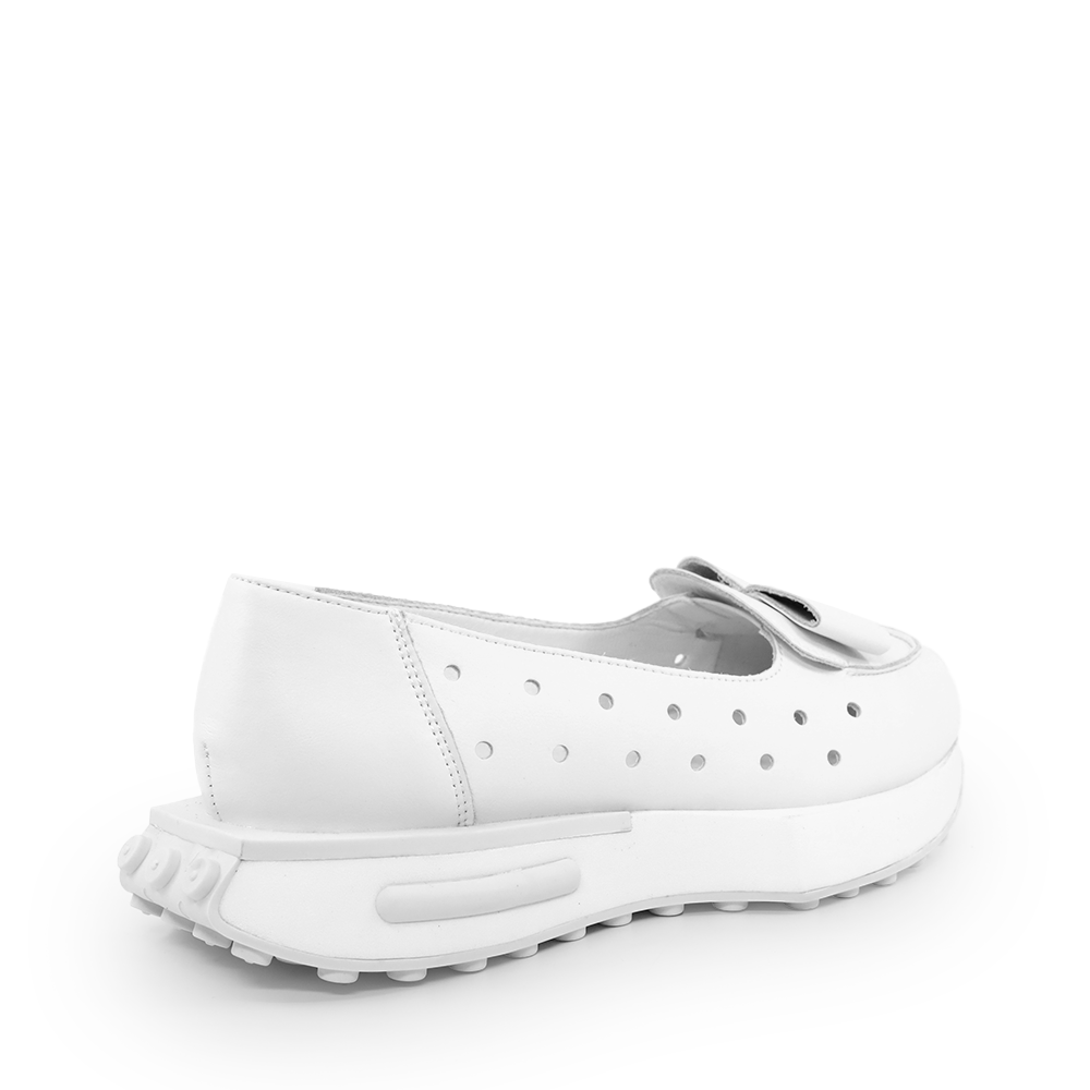 Balerini femei Luca di Gioia albi din piele 3849DPF189A