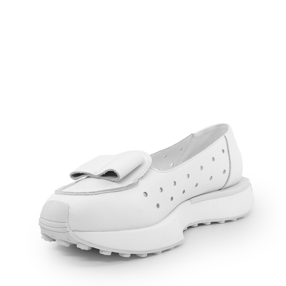 Balerini femei Luca di Gioia albi din piele 3849DPF189A