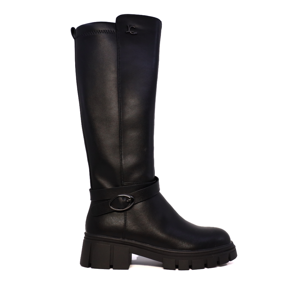 Cizme biker femei Luca di Gioia negre din piele 1290DC4210N