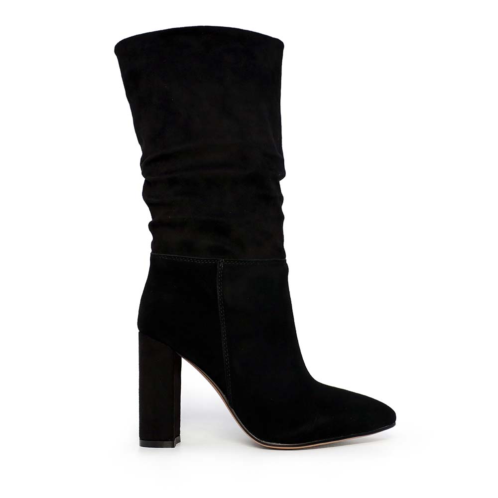 Cizme cu toc înalt femei Luca di Gioia negre din piele întoarsă și sintetic 2540DC9647VN