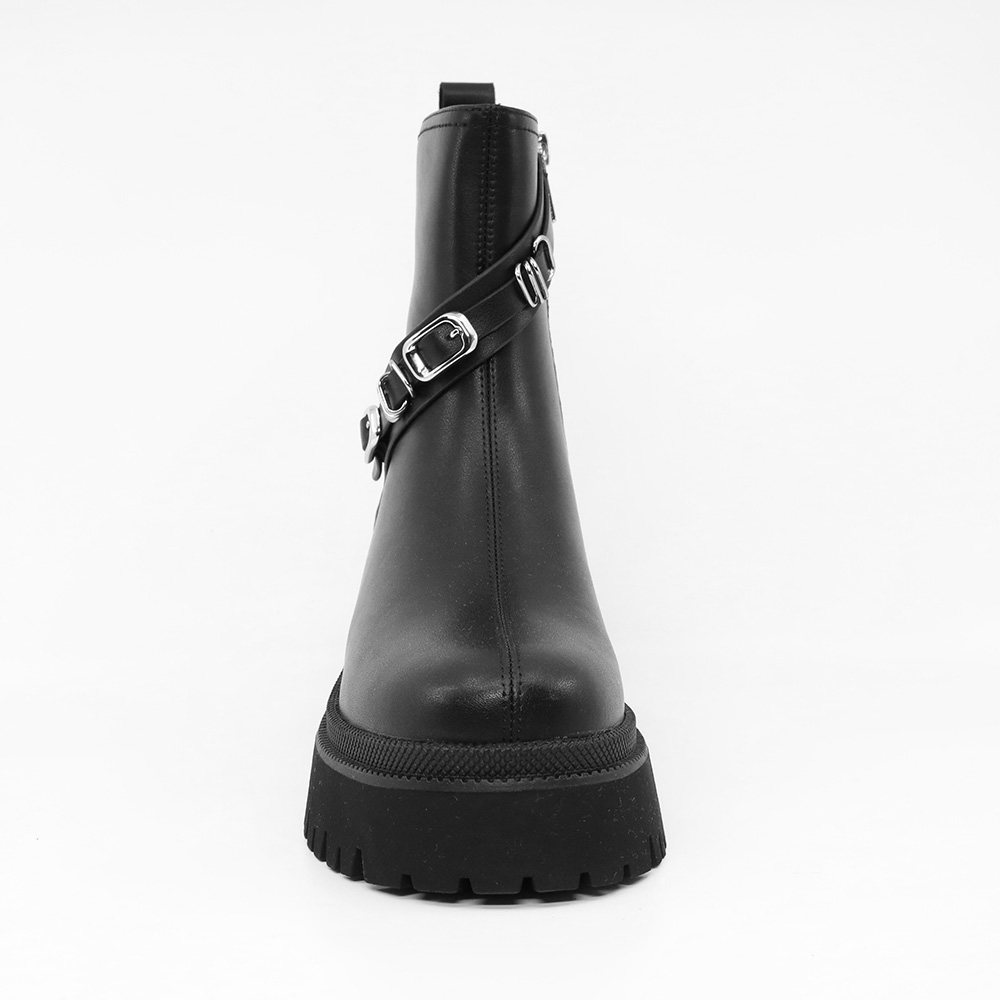 Ghete biker femei Luca di Gioia negre din piele 1262DG1651N