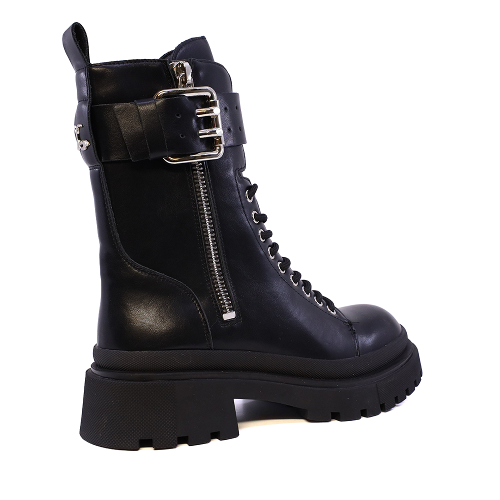 Ghete biker femei Luca di Gioia negre din piele 1292dg4161n