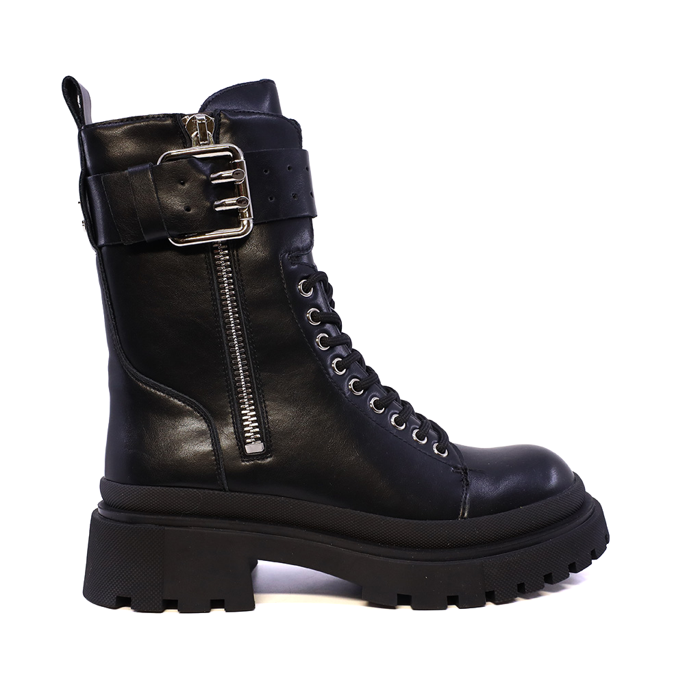 Ghete biker femei Luca di Gioia negre din piele 1292dg4161n
