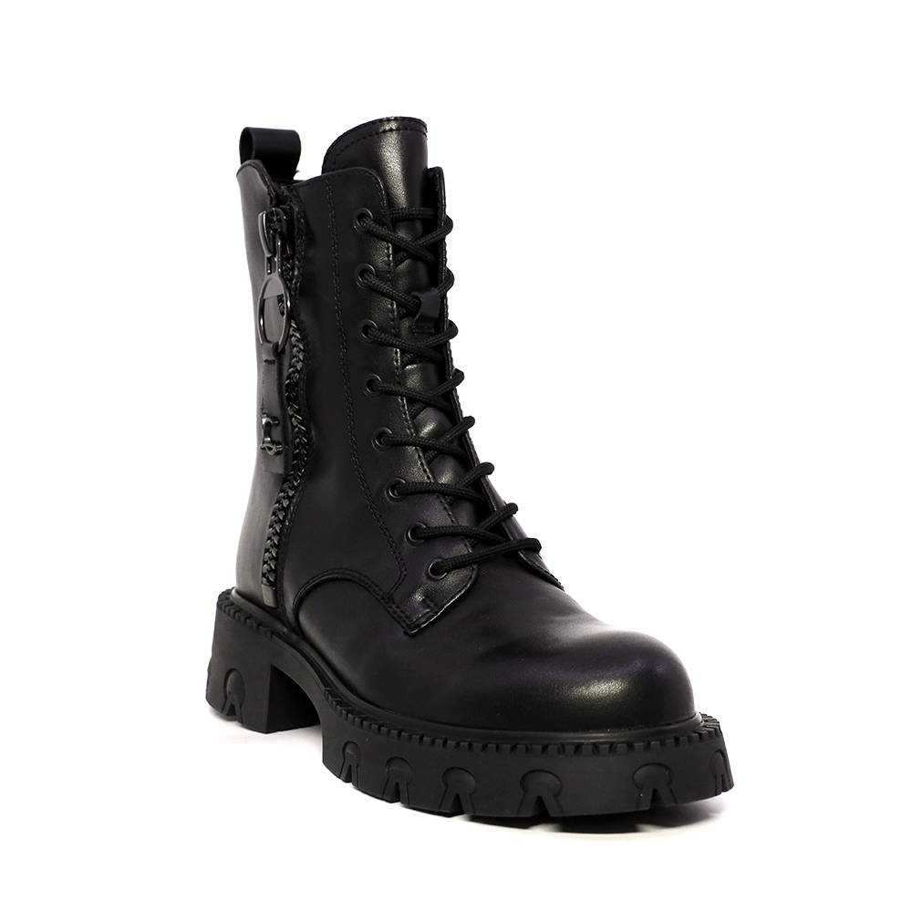 Ghete biker femei Luca di Gioia negre din piele 1290DC8321N