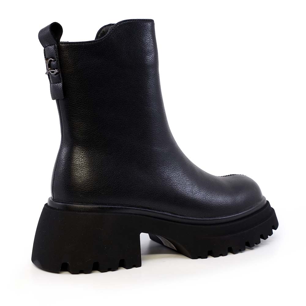 Ghete biker femei Luca di Gioia negre din piele 1292dg1190n