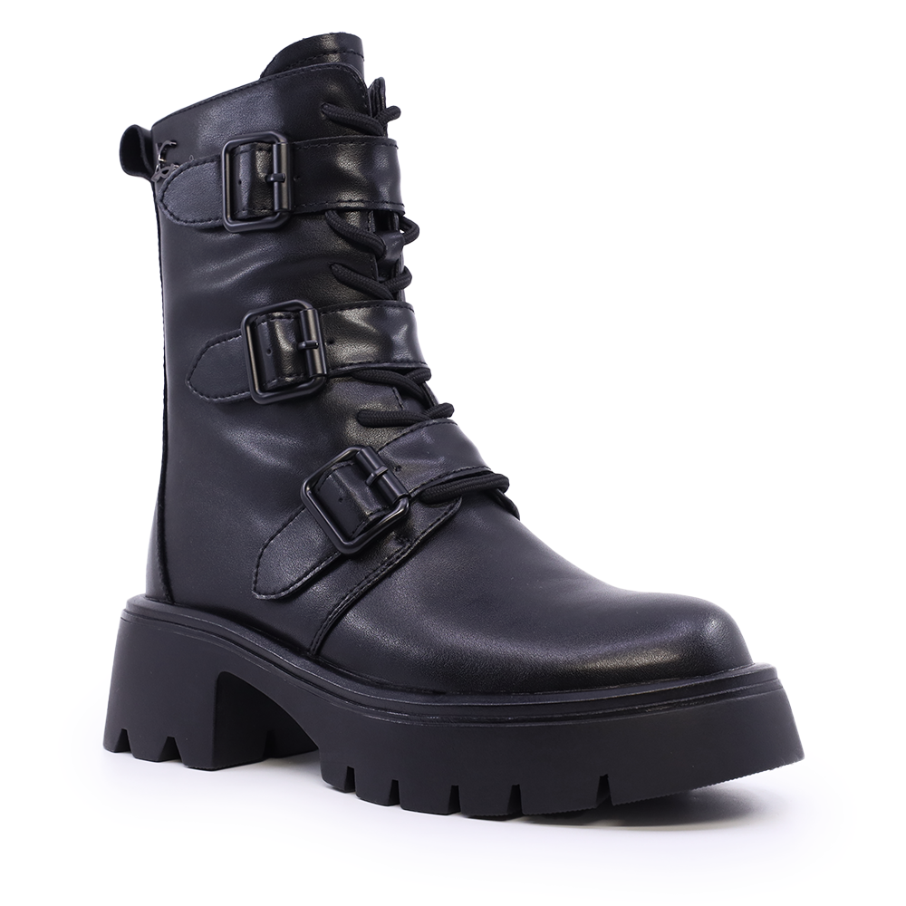 Ghete biker femei Luca di Gioia negre din piele naturală 1298DG6471N - 1 | YEO