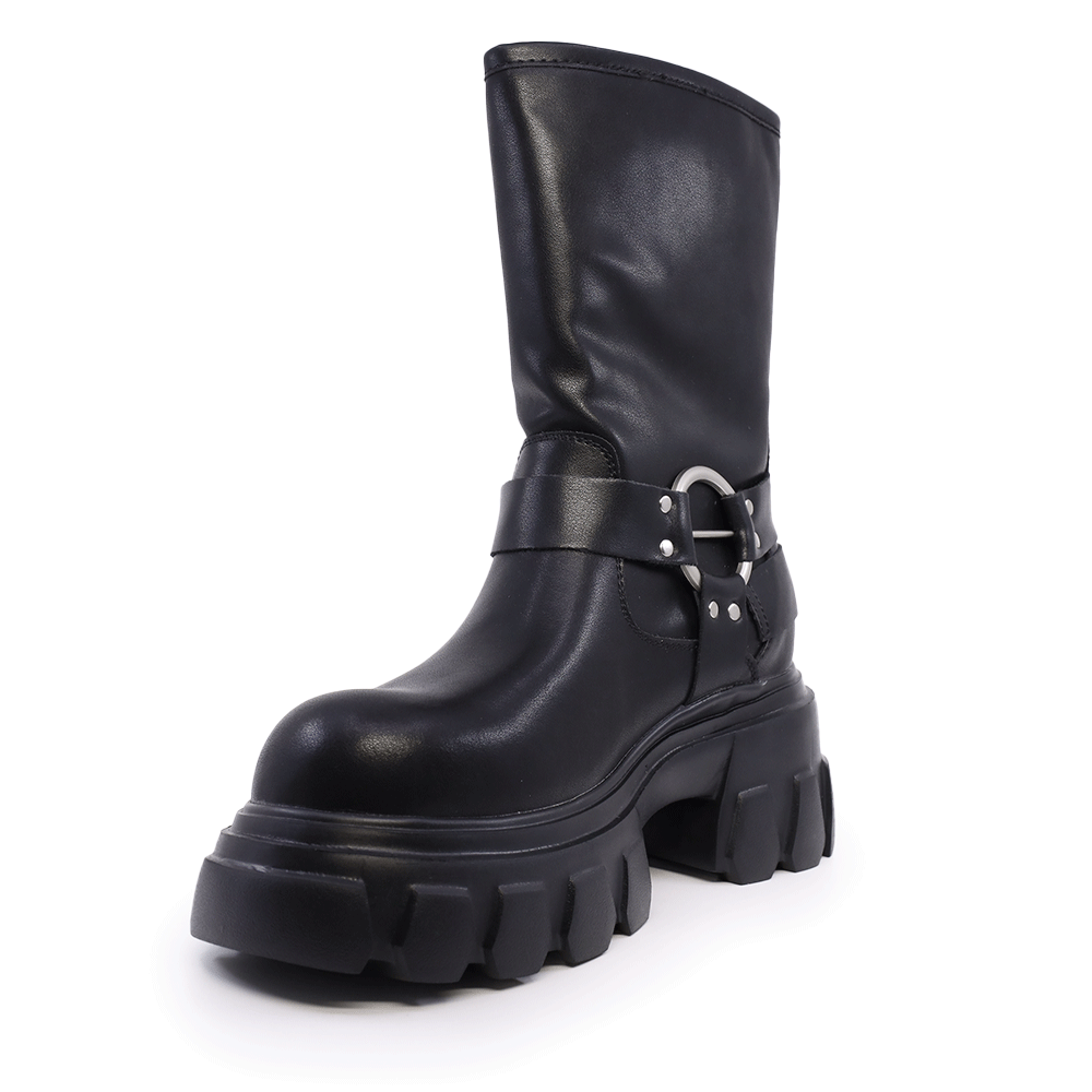 Ghete biker femei Luca di Gioia negre din piele naturală 3848DG123N