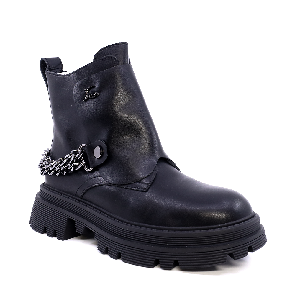 Ghete biker femei Luca di Gioia negre din piele naturală 3848DG126N - 1 | YEO